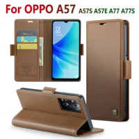 For oppo A57 case OPPO A57S A57E A77 A77S Luxury leather Anti-shock Magsafe Card holder Wallet Phone case