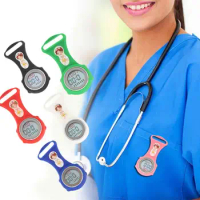 Luminous Fob Watch Pocket Women Mini Digital Silicone Calendar Nurse Watch Doctor Pocket Medicals Clock