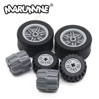 Marumine Technology Wheels 18MM 30.4MM 24MM Tyre Rims MOC Blocks Car Parts Accessories Compatible 55982 92402 56145 44309 6118