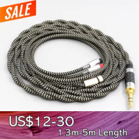 2 Core 2.8mm Litz OFC Earphone Shield Braided Sleeve Cable for Audio-Technica ATH-IM50 IM70 IM01 IM02 IM03 IM04 LN008050