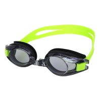 MIZUNO SWIM 兒童泳鏡-抗UV 防霧 蛙鏡 鏡面 游泳 戲水 N3TFB60000-93 黑白芥末綠