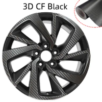3D Carbon Fiber Series Protective Film DIY Pre-cut Wheel Stickers For HONDA VEZEL HR-V HRVRS 2019-2022 18" Rims Wrap Decal Vinyl
