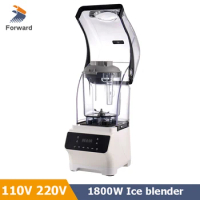 110V 220V With Noise Cover Automatic Program Commercial Juice Blender Mixer Juicer Food Processor Ice Smoothies CrusherMachine
