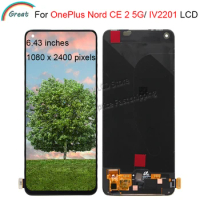 6.43" AMOLED For OnePlus Nord CE 2 5G LCD IV2201 Touch Panel Screen Digitizer For OnePlus Nord CE2 1+Nord CE2 LCD