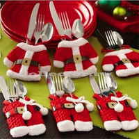 現貨－聖誕刀叉勺餐具套 (衣服+褲子) 聖誕裝飾掛飾 禮品袋 聖誕晚餐必備