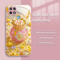 Tương thích với [OPPO A15] Ốp lưng điện thoại bằng kính Fortune Bag - WW