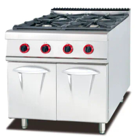 Commercial Gas Range With 4 Burner With Cabinet With Industrial Gas Stove
