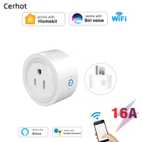 Cerhot Homekit 16A US Plug WIFI Smart Plug Adapter Smart Home With Apple Siri Alexa Google Home Cozylife WiFi Plug WiFi Swith
