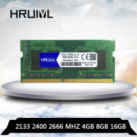 HRUIYL Laptop DDR4 4GB 8GB 16GB 4G 8G 16G RAM Memory DDR 4 PC4-17000 PC4-19200 2133 2400 2666 mhz Memoria 260-pin SODIMM