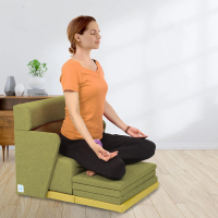 【心到位QUELEA】可調整冥想沙發 打坐椅 靜坐椅 禪坐椅 禪修椅(MCH1-香椰綠 靜心/冥想/打坐/禪修/盤坐)