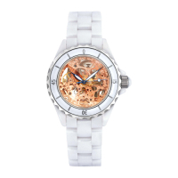 Valentino Coupeau 范倫鐵諾 古柏 鏤空精密陶瓷機械腕錶-白陶