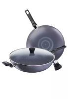 Tefal Tefal Natura 28cm Non Stick Wokpan with Glass Lid B22692 B2269295 Deep Wok Stir Fry Pan Kuali 