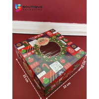 ( 10 PCS ) Fuji box Dus Gift Box Kotak Kue Hampers Packaging Natal 22 x 22 x 10 Premium Kaca