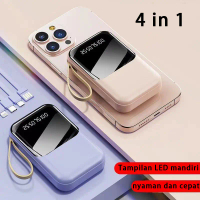 Powerbank 20000 mAh mini size with 4data lines Dengan tampilan daya LED USB Fast Charging Output Por