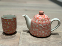 日本回流，粉色手繪后手壺，茶壺，全品免運中古物品不退不換