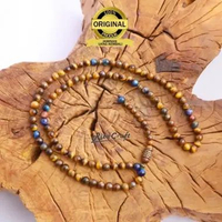 Tasbih 99 Butir Batu Alam Tiger Eye Mata Harimau ASLI Original 100% Akik Natural Original Elegan Aes