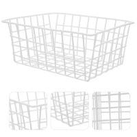 Freezer Storage Basket Bins Iron Container Hanging Wire Refrigerator Chest Organizer Food