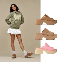 【UGG】女鞋/拖鞋/真皮拖鞋/厚底/New Heights Slide(多款任選)