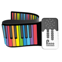49 Keys Digital Keyboard Flexible Roll Up Piano With Loud Speaker Electronic Hand Roll Piano For Music Lovers Beginners