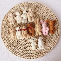 5Pcs Small Bears Plush Soft Toys Pearl Velvet Dolls Gifts Mini Teddy Bear Drop Ship
