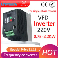 Frequency Converter 220V 2.2KW 1 Phase Input and 1 Phase Output VFD Variable Frequency Drive Inverter For Single Phase Motor