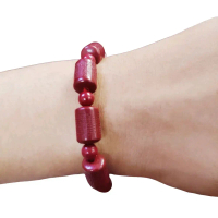 Bracelet Cinnabar Heart Sutra Lulutong / Gelang Cinnabar Hati Sutra Kristal Asli untuk Kepentingan