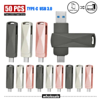 50Pcs Type C USB 3.0 flash drive 32GB 64GB 128GB for Andriods SmartPhone Memory Usb Stick 16GB 256GB Pendrive free shipping