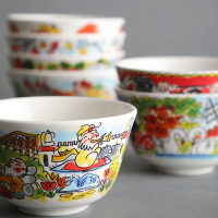 BLOND出口荷蘭創意陶瓷面碗泡面碗湯碗甜品碗卡通飯碗拉面碗餐具