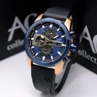 JAM TANGAN PRIA ALEXANDRE CHRISTIE AC6562 AC 6562 RUBBER ORIGINAL GARANSI RESMI 1 TAHUN - silver bla