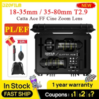 DZOFilm Catta Ace FF 18-35 / 35-80mm T2.9 Cine 2-Lens Bundle (PL/EF) PL-Mount Zoom Lens EF-Mount Bayonet Kit Front / Rear Caps