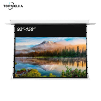 4K/8K 92 Inch High Quality Motorized ALR Electric Tab Tension Projection Screen Black Diamond ALR Screen For Daylight Room