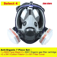 Masker Gas / masker lab Organik Full Face 6001CN Filter 6800