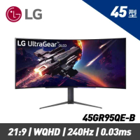 【結帳享折扣】LG 45GR95QE-B 45型 UltraGear 曲面電競螢幕 (WQHD/OLED/240Hz)