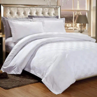[DC Set] Duvet Cover Standard Hotel + Sprei Set Dobby Kotak 9cm 300tc