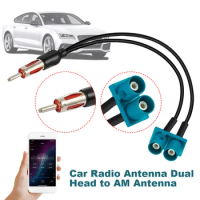 Car Audio Cable Adapter Antenna Dual Female Fakra Radio To Standard Moto Din Male Aerial Antenna Adapter For Ford Mondeo MA MB