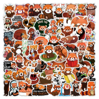 Stiker Cutting RED PANDA Lucu Vinyl Stiker Laptop Helm|Stiker Koper Hp Dan Lainnya