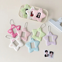 Hộp đựng thẻ ảnh người hâm mộ ngôi sao Có móc khóa Hộp đựng ảnh mini Mặt dây chuyền ngôi sao Bọc thẻ