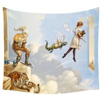 Magic Realism Fantasy Art Desert Dream Printing Tapestry Home Decor For Living Room Bedroom Bathroom Kitchen Dorm