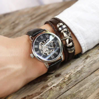 MG.ORKINA watch fully automatic mechanical men's watch carved hollow fashion men's Watch