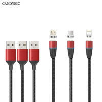 CANDYEIC-Micro USB Magnetic Cable, Fast Charging, Magnet, Z5X, Z3X, Y3, Y91, S1PRO, OPPO, A7, A3, A5, R15x, K1, HONOR 8C, 8X, 7C
