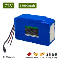 Rechargeable Battery 72V 15Ah 21700 Lithium Battery 3000W BMS+84V Charger E-Motorcycle Electric Scooter E-bike 72V Battery Pack