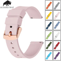 BISONSTRAP 18mm 20mm 22mm 24mm strap For Samsung Galaxy watch 3 / Gear S3 Classic/ Gear S3 Frontier Silicone Bracelet Watchband