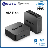 SOYO M2 Pro Portable Mini PC Intel N95 CPU DDR4 8/16GB RAM 256/512G M.2 SSD Windows11 WIFI6 HDMI+DP for Desktop Office Computers