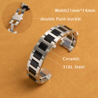 21mm Stainless Steel Watchbands Silver Metal Watch Band Strap Wrist Watches Bracelet For Cartier