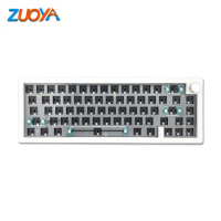 ZUOYA GMK67 customized Mechanical keyboard kit hot-swappable Bluetooth 2.4G Wireless RGB Backlit Gasket Structure keyboard 3-mod