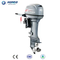 Hidea CE Approved 2 Stroke 40hp Outboard Engine For Sale 40F Black Engine