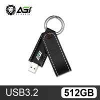 【AGI】UE238 USB3.2 512GB 皮革高速隨身碟