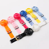 Watch accessories for Casio BABY-G Women's strap watch case BA-110 111 120 130 140 112 resin watch bands breathable strap