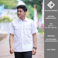 Kemeja PDL Lengan Pendek by Batavia Uniform - Kemeja kerja lapangan Lengan Pendek Pria Wanita Warna 