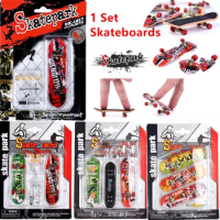 1 Set DIY Assembly Mini Finger Skateboard Deck Truck Skate Park Board Boy Kids Children Present